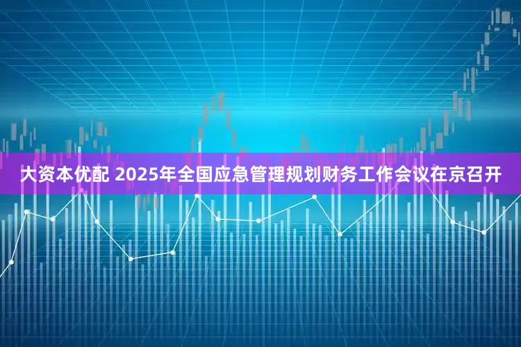 大资本优配 2025年全国应急管理规划财务工作会议在京召开