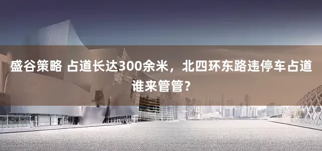 盛谷策略 占道长达300余米，北四环东路违停车占道谁来管管？